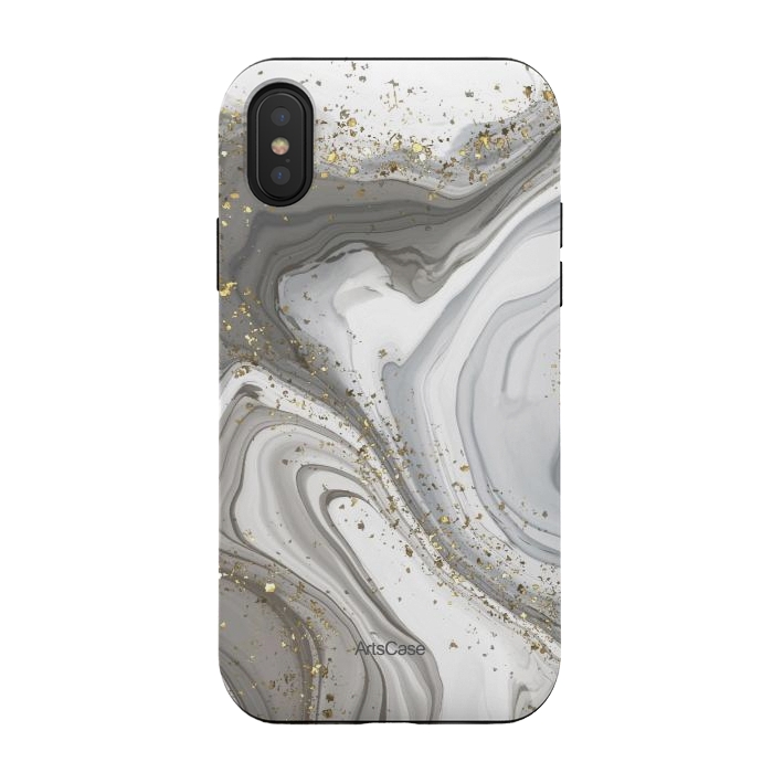 iPhone Xs / X StrongFit Gray Clouds by ArtsCase