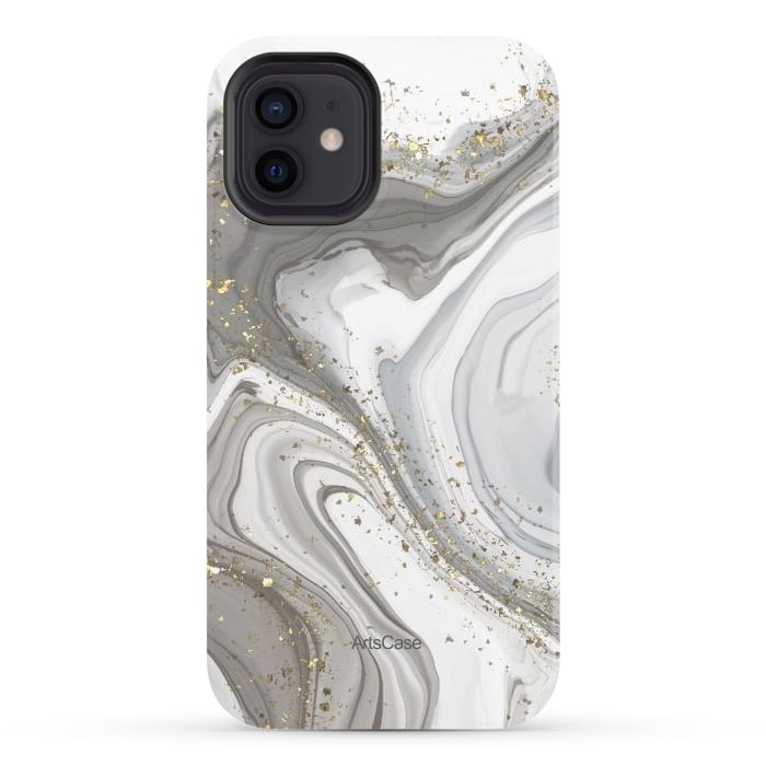 iPhone 12 StrongFit Gray Clouds by ArtsCase