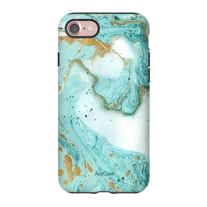 iPhone 7 StrongFit Waves Teal by ArtsCase