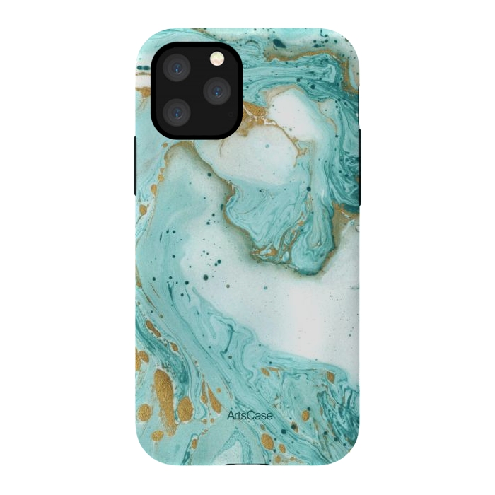 iPhone 11 Pro StrongFit Waves Teal by ArtsCase