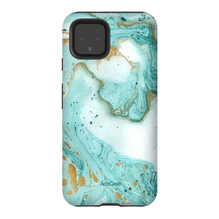 Pixel 4 StrongFit Waves Teal by ArtsCase