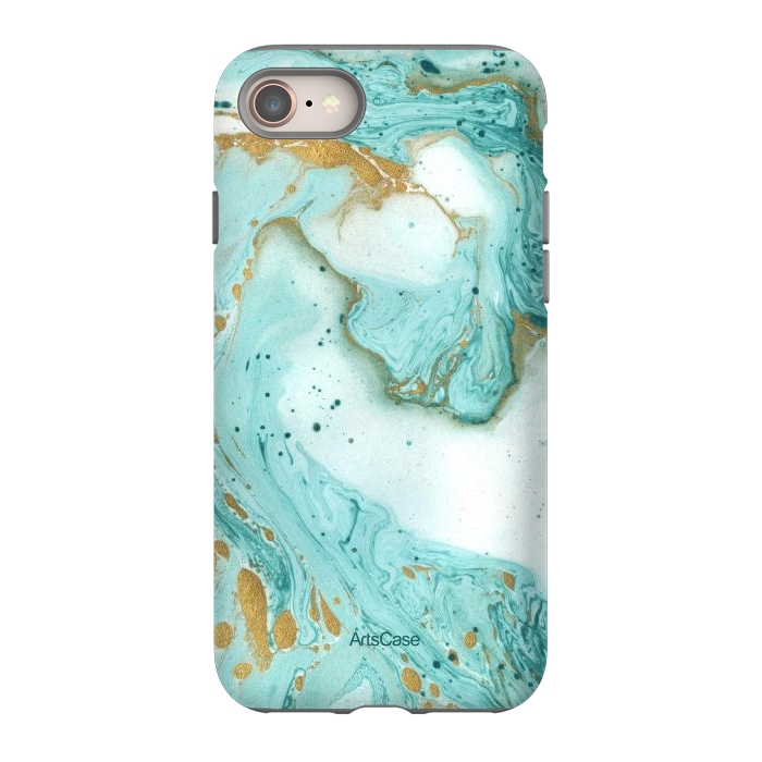 iPhone SE StrongFit Waves Teal by ArtsCase
