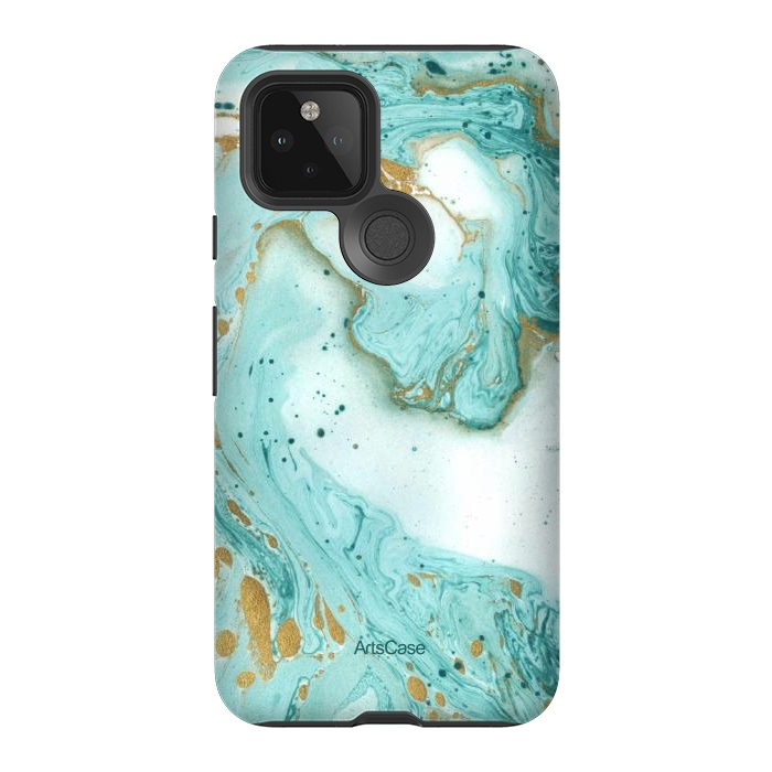 Pixel 5 StrongFit Waves Teal by ArtsCase