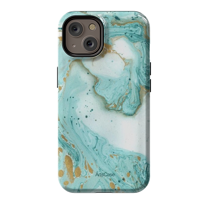 iPhone 14 StrongFit Waves Teal by ArtsCase