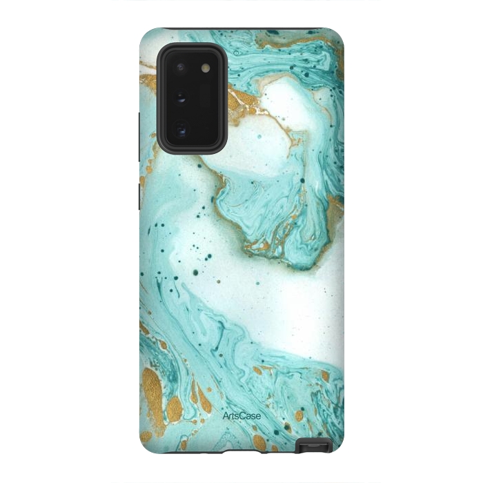 Galaxy Note 20 StrongFit Waves Teal by ArtsCase
