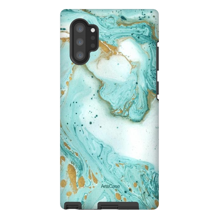 Galaxy Note 10 plus StrongFit Waves Teal by ArtsCase
