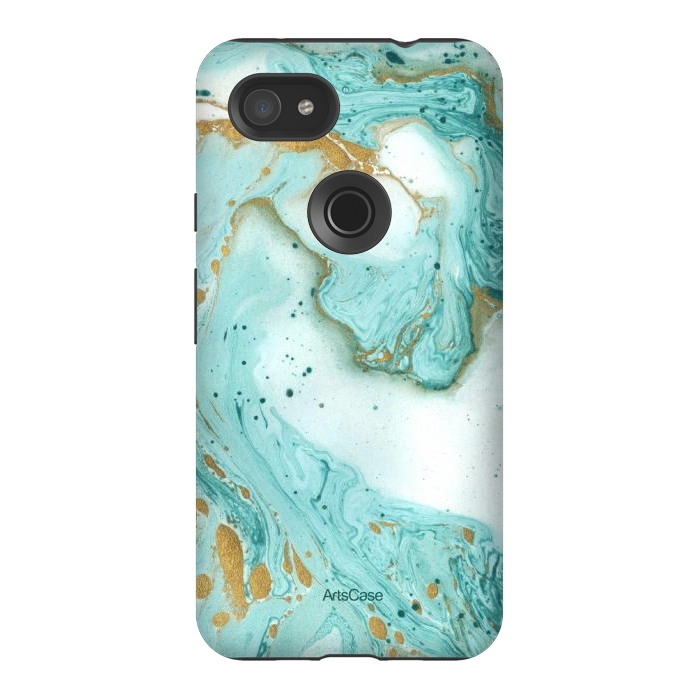 Pixel 3AXL StrongFit Waves Teal by ArtsCase