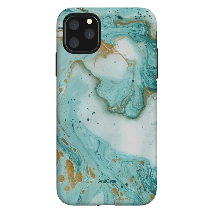 iPhone 11 Pro Max StrongFit Waves Teal by ArtsCase
