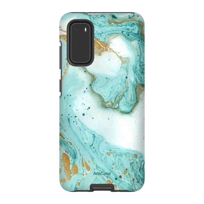 Galaxy S20 StrongFit Waves Teal by ArtsCase