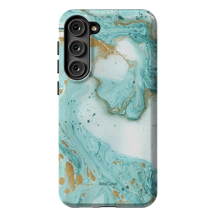 Galaxy S23 Plus StrongFit Waves Teal by ArtsCase