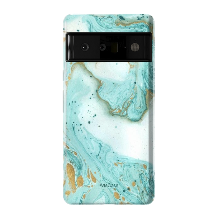 Pixel 6 Pro StrongFit Waves Teal by ArtsCase