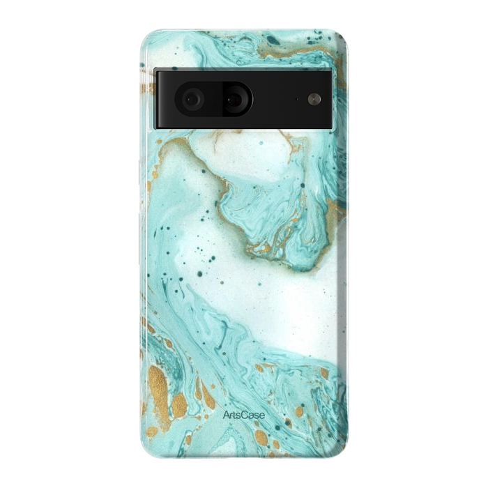 Pixel 7 StrongFit Waves Teal by ArtsCase