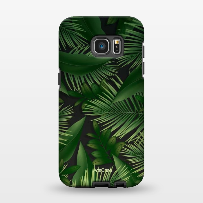 Galaxy S7 EDGE StrongFit Tropical Leaves Garden by ArtsCase