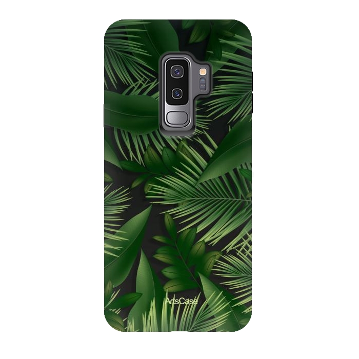 Galaxy S9 plus StrongFit Tropical Leaves Garden by ArtsCase