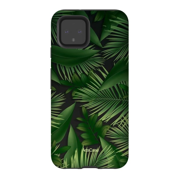 Pixel 4 StrongFit Tropical Leaves Garden by ArtsCase