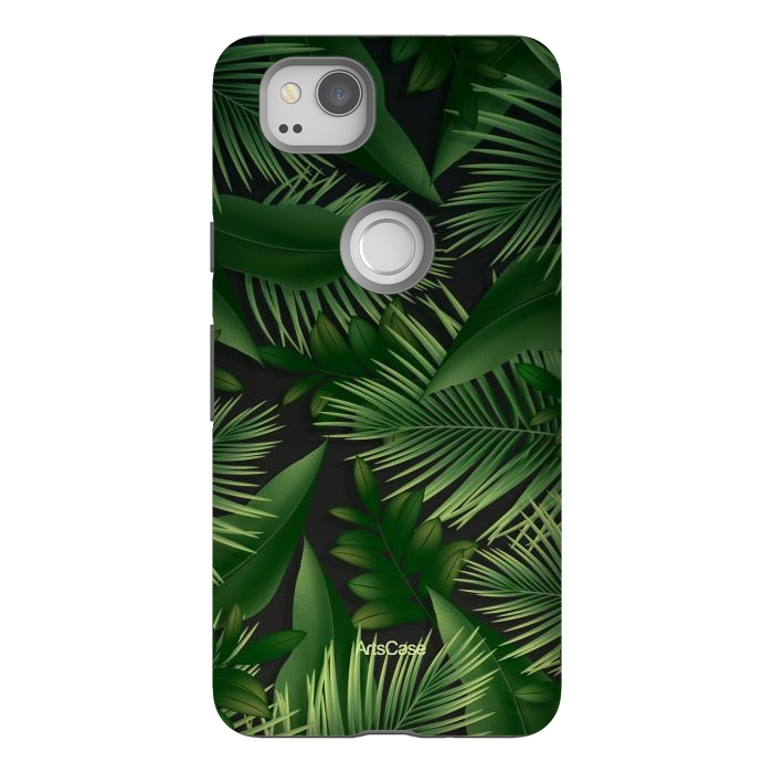 Pixel 2 StrongFit Tropical Leaves Garden by ArtsCase