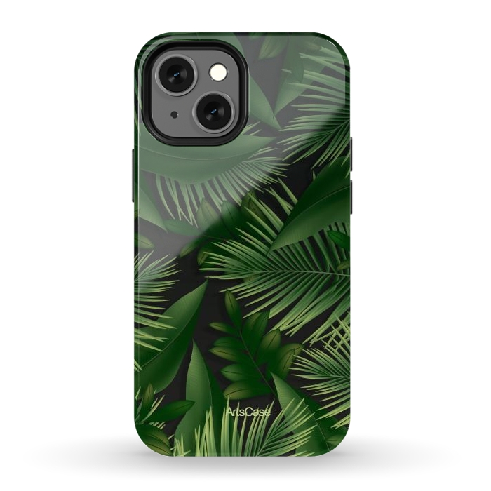 iPhone 12 mini StrongFit Tropical Leaves Garden by ArtsCase