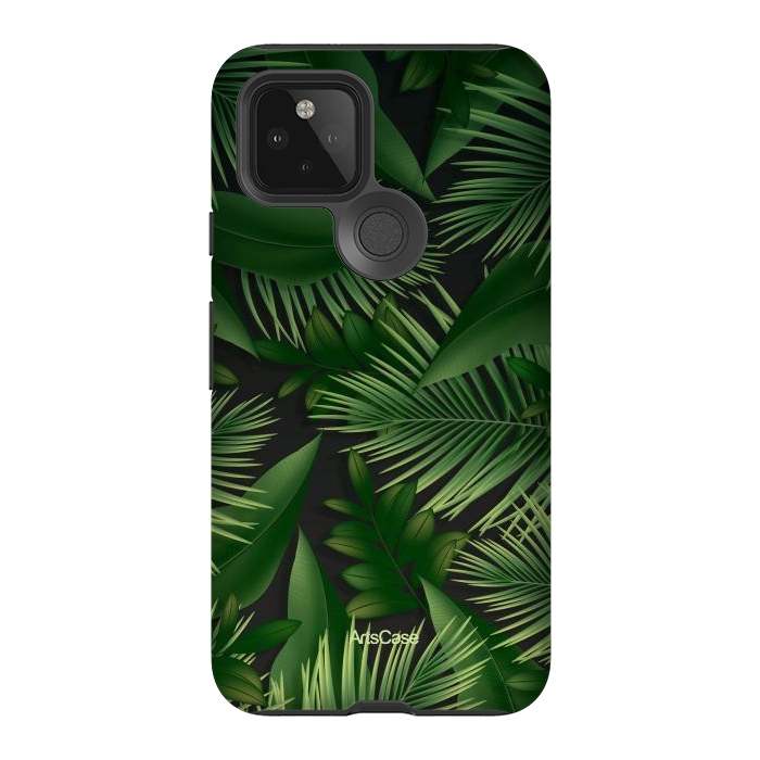 Pixel 5 StrongFit Tropical Leaves Garden by ArtsCase
