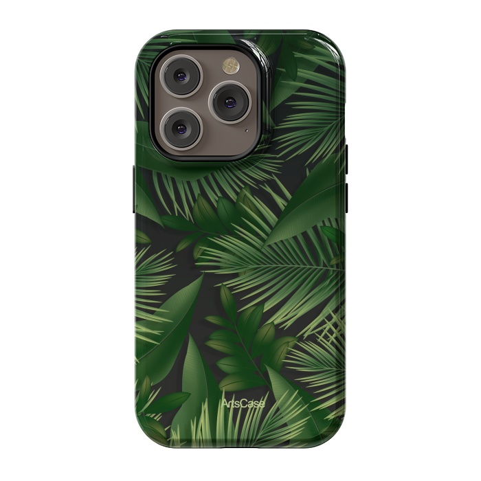iPhone 14 Pro StrongFit Tropical Leaves Garden by ArtsCase