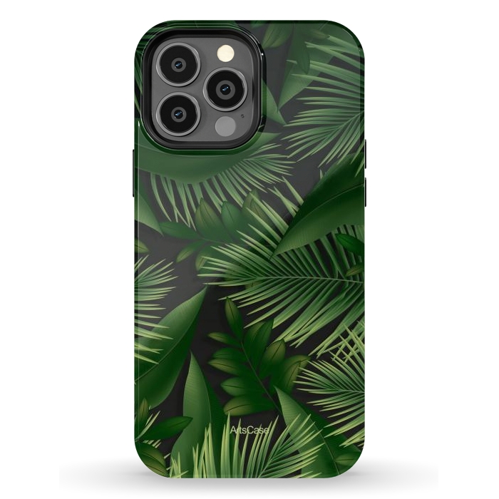 iPhone 13 Pro Max StrongFit Tropical Leaves Garden by ArtsCase