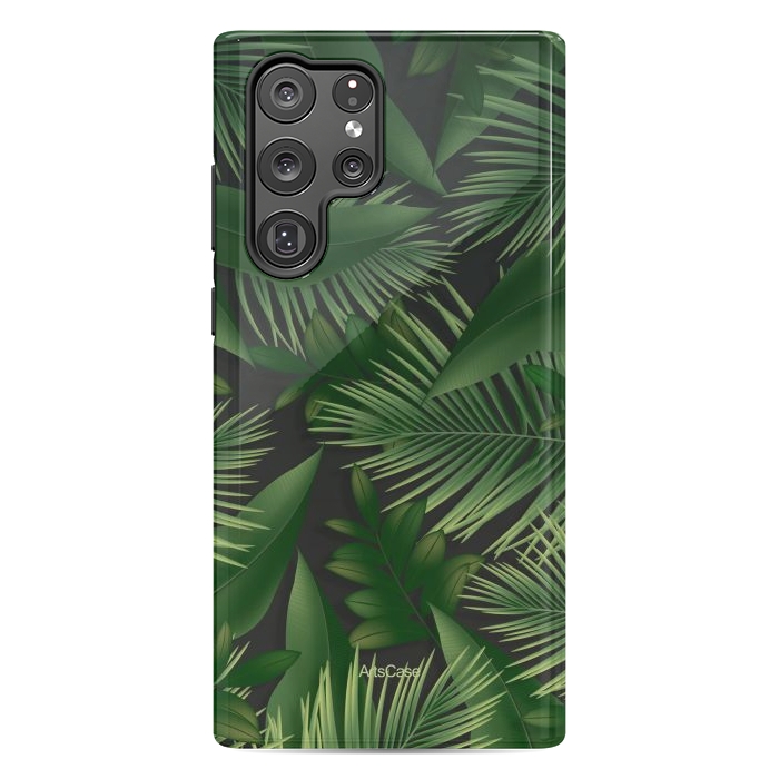 Galaxy S22 Ultra StrongFit Tropical Leaves Garden by ArtsCase