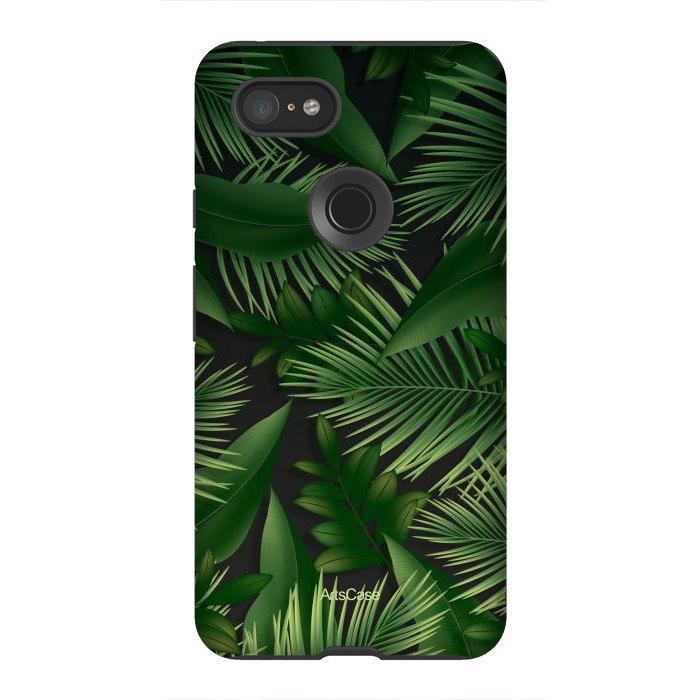 Pixel 3XL StrongFit Tropical Leaves Garden by ArtsCase