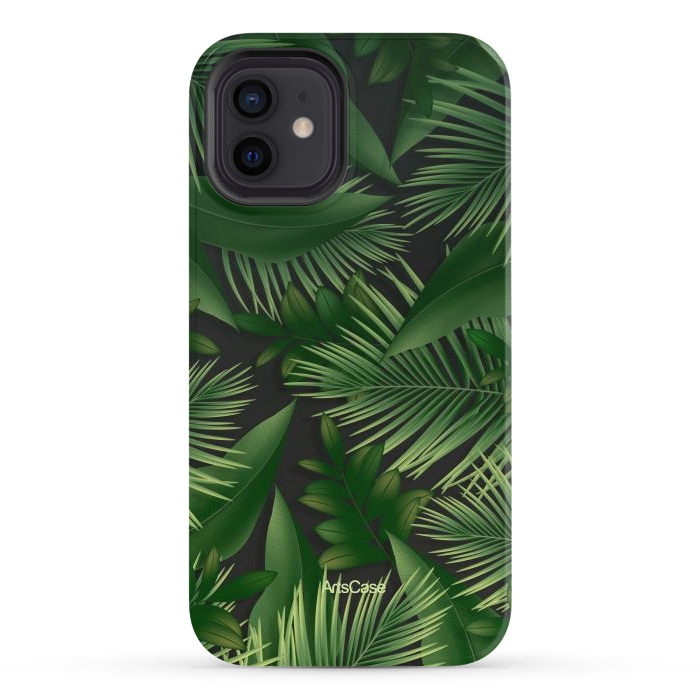 iPhone 12 StrongFit Tropical Leaves I by ArtsCase