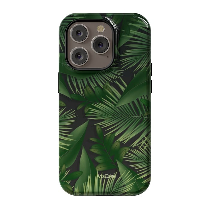iPhone 14 Pro StrongFit Tropical Leaves I by ArtsCase