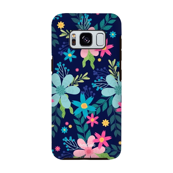 Galaxy S8 StrongFit Rain of Colors and Flowers by ArtsCase