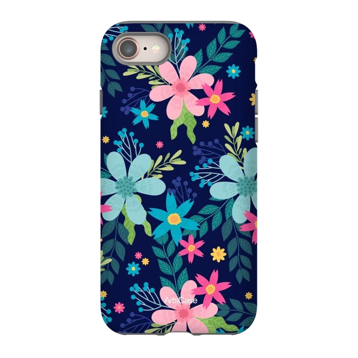 iPhone 8 StrongFit Rain of Colors and Flowers by ArtsCase