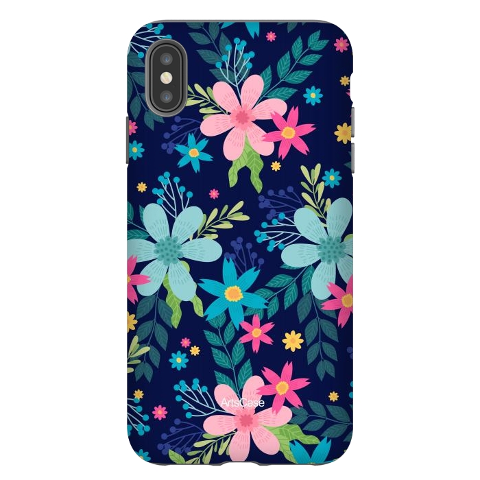 iPhone Xs Max StrongFit Rain of Colors and Flowers by ArtsCase