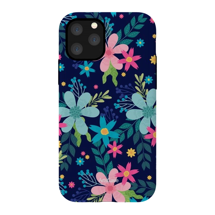 iPhone 11 Pro StrongFit Rain of Colors and Flowers by ArtsCase