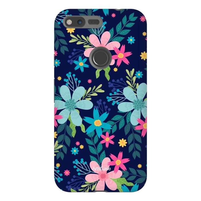Pixel XL StrongFit Rain of Colors and Flowers by ArtsCase
