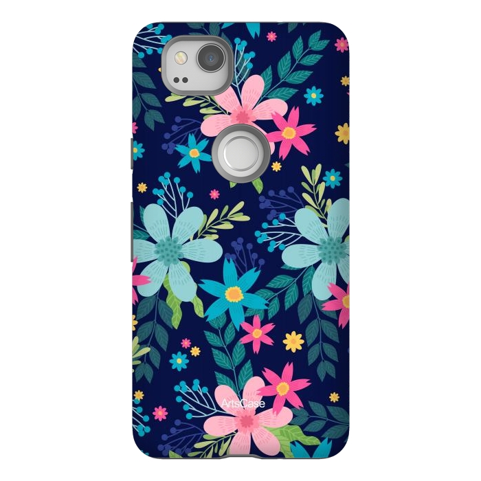 Pixel 2 StrongFit Rain of Colors and Flowers by ArtsCase