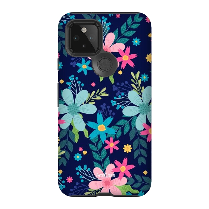 Pixel 5 StrongFit Rain of Colors and Flowers by ArtsCase