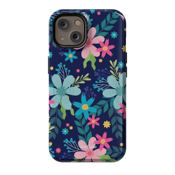 iPhone 14 StrongFit Rain of Colors and Flowers by ArtsCase