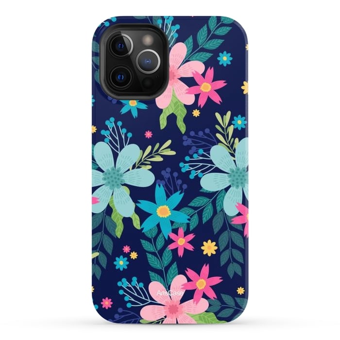 iPhone 12 Pro Max StrongFit Rain of Colors and Flowers by ArtsCase
