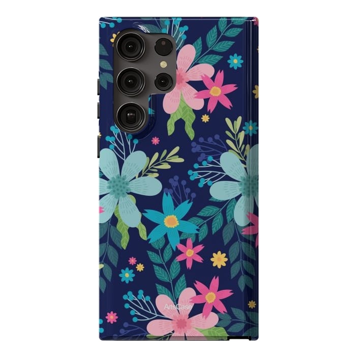 Galaxy S23 Ultra StrongFit Rain of Colors and Flowers by ArtsCase
