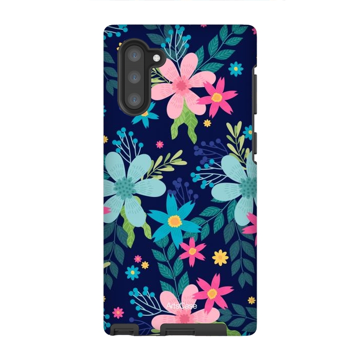 Galaxy Note 10 StrongFit Rain of Colors and Flowers by ArtsCase