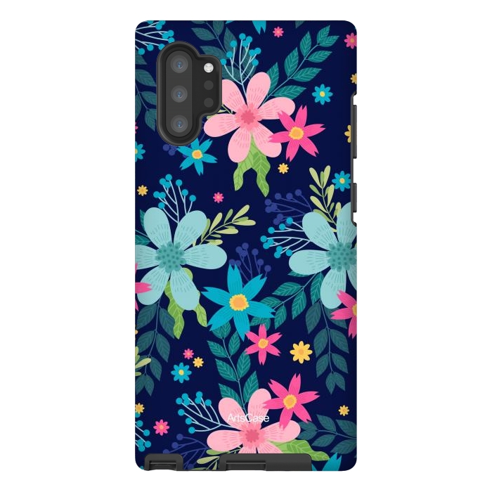 Galaxy Note 10 plus StrongFit Rain of Colors and Flowers by ArtsCase