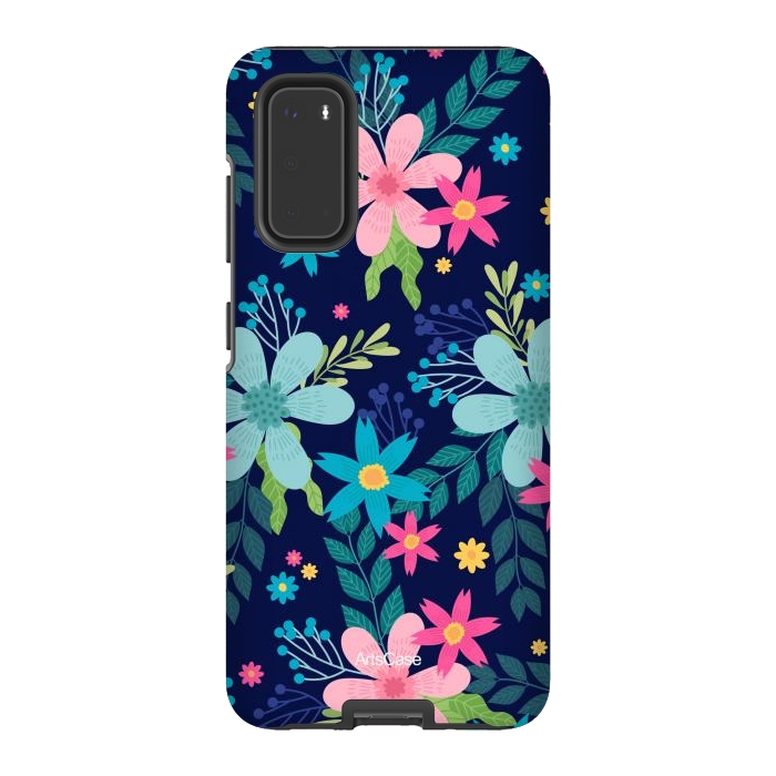 Galaxy S20 StrongFit Rain of Colors and Flowers by ArtsCase