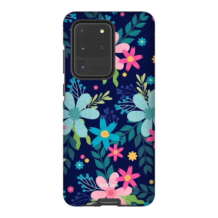 Galaxy S20 Ultra StrongFit Rain of Colors and Flowers by ArtsCase