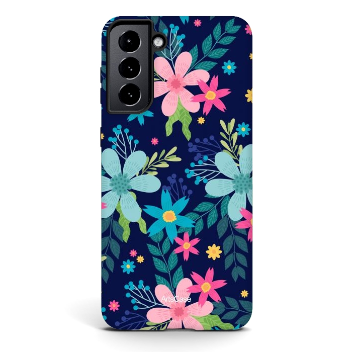 Galaxy S21 plus StrongFit Rain of Colors and Flowers by ArtsCase