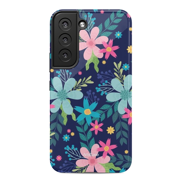 Galaxy S22 StrongFit Rain of Colors and Flowers by ArtsCase