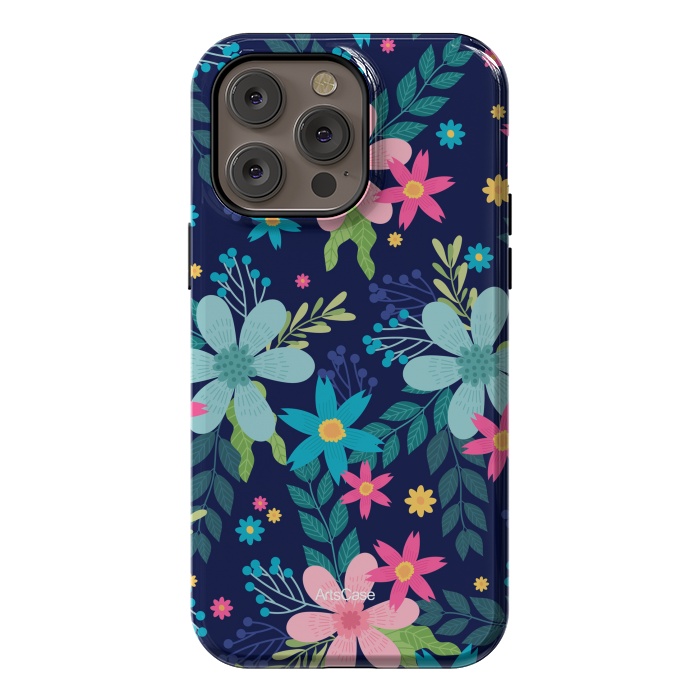 iPhone 14 Pro max StrongFit Rain of Colors and Flowers by ArtsCase