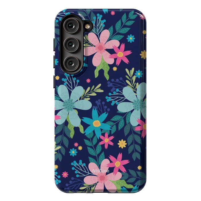 Galaxy S23 Plus StrongFit Rain of Colors and Flowers by ArtsCase