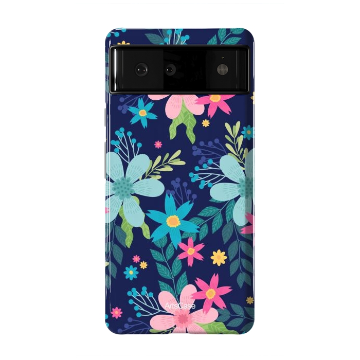 Pixel 6 StrongFit Rain of Colors and Flowers by ArtsCase