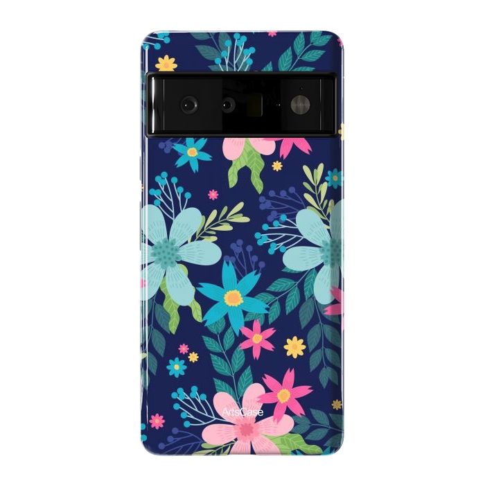 Pixel 6 Pro StrongFit Rain of Colors and Flowers by ArtsCase