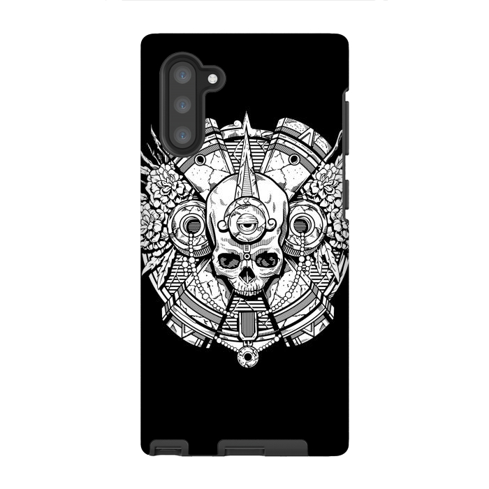 Galaxy Note 10 StrongFit Aztec Skull by Winston