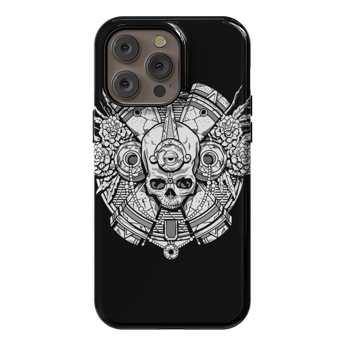 iPhone 14 Pro max StrongFit Aztec Skull by Winston